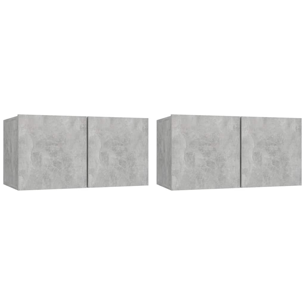 vidaXL 4 Piece TV Cabinet Set Concrete Grey Engineered Wood 4