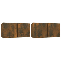 vidaXL 4 Piece TV Cabinet Set Smoked Oak Engineered Wood 4