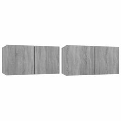 vidaXL 4 Piece TV Cabinet Set Grey Sonoma Engineered Wood 4