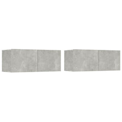 4 Piece TV Cabinet Set Concrete Grey Engineered Wood 3