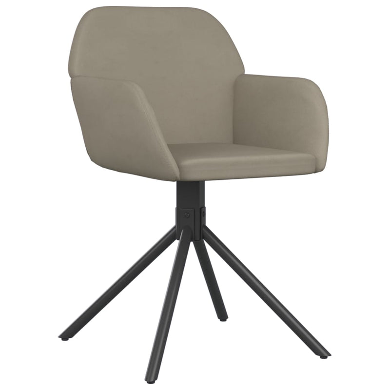 Swivel Dining Chairs 2 pcs Light Grey Velvet