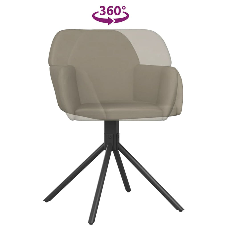 Swivel Dining Chairs 2 pcs Light Grey Velvet