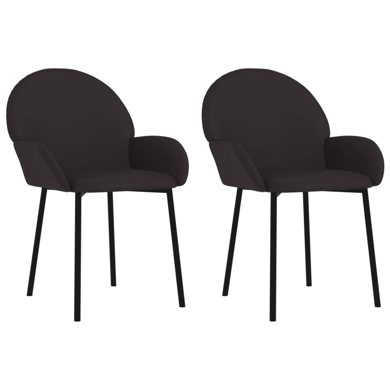 Dining Chairs 2 pcs Black Faux Leather