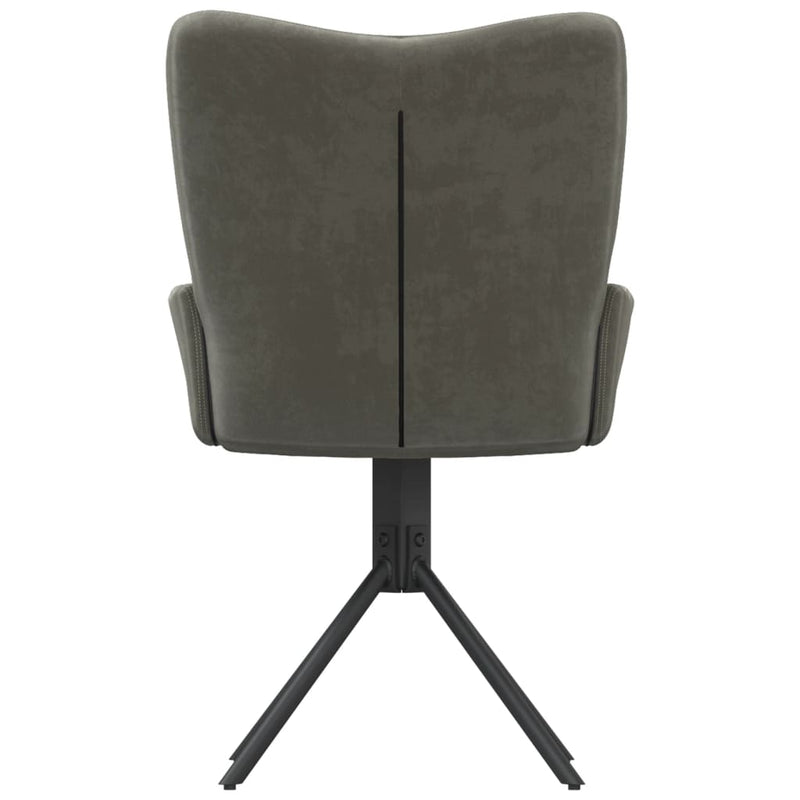 Swivel Dining Chairs 2 pcs Dark Grey Velvet