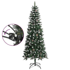 vidaXL Artificial Christmas Tree with Stand Green 210 cm PVC 3