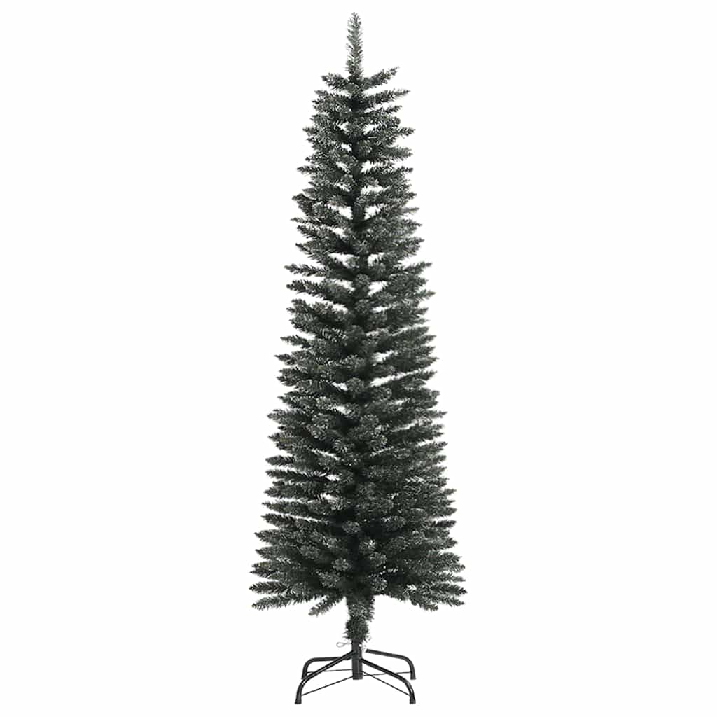 vidaXL Artificial Slim Christmas Tree with Stand Green 150 cm PVC 4