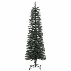 vidaXL Artificial Slim Christmas Tree with Stand Green 150 cm PVC 4