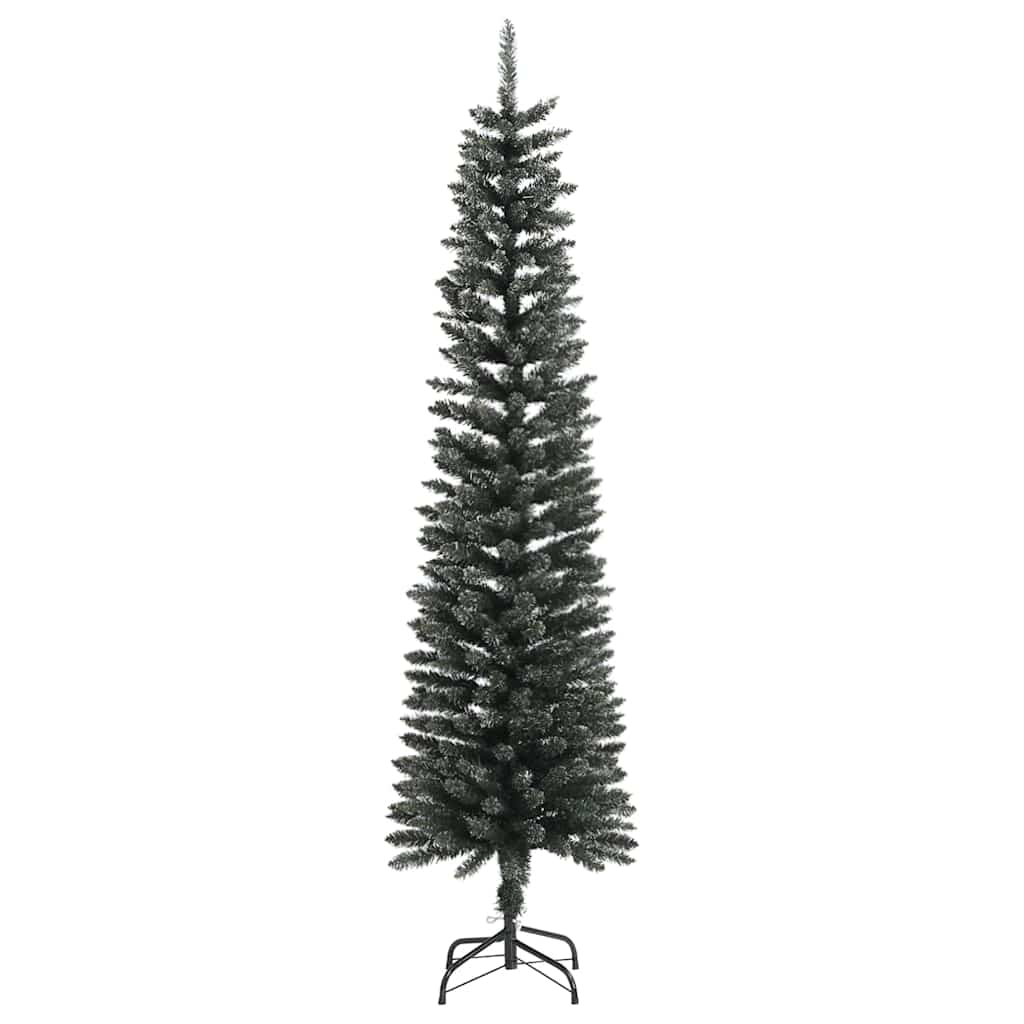 vidaXL Artificial Slim Christmas Tree with Stand Green 180 cm PVC 4