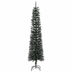 vidaXL Artificial Slim Christmas Tree with Stand Green 240 cm PVC 2