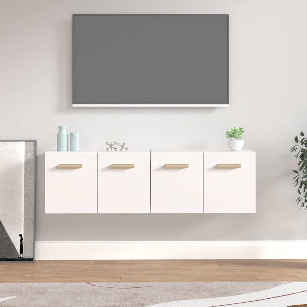 Wall Cabinets 2 pcs 60x36,5x35 cm Engineered Wood Depth 36.5 cm White 60 cm