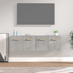 Wall Cabinets 2 pcs 60x36,5x35 cm Engineered Wood Depth 36.5 cm Concrete grey 60 cm