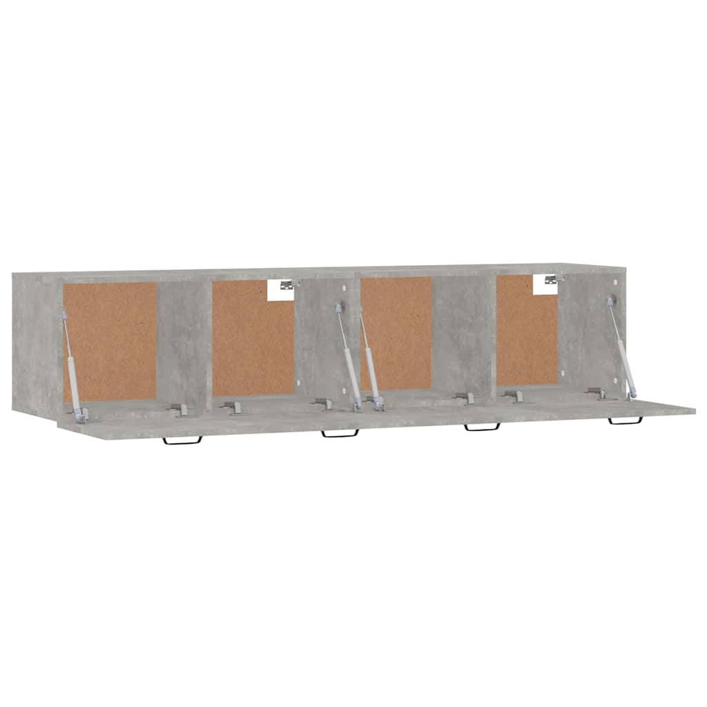 vidaXL Wall Cabinets 2 pcs Concrete Grey 60x36.5x35 cm Engineered Wood 5