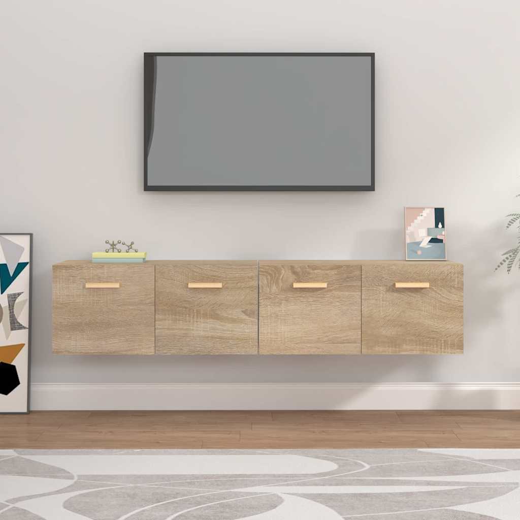 vidaXL Wall Cabinets 2 pcs Sonoma Oak 80x35x36.5 cm Engineered Wood 1