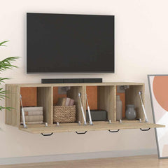 vidaXL Wall Cabinets 2 pcs Sonoma Oak 80x35x36.5 cm Engineered Wood 3