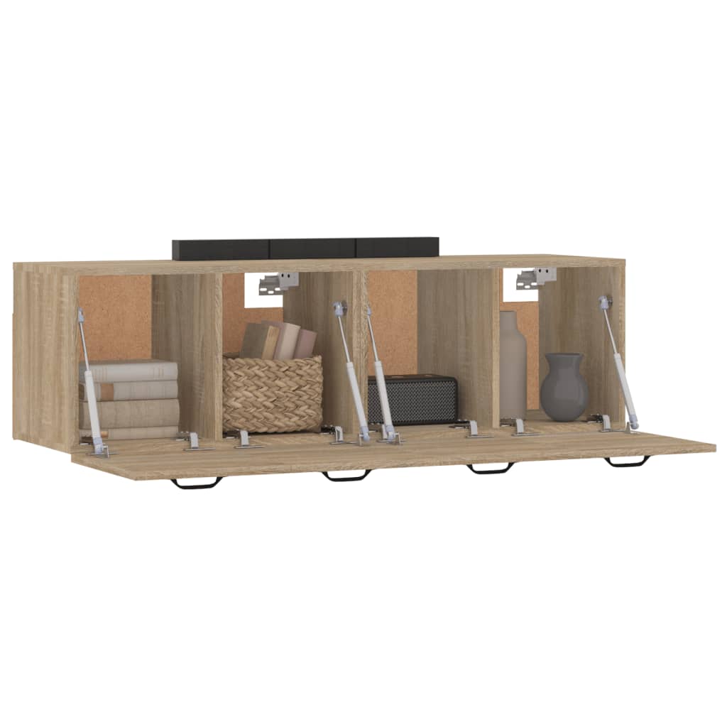 vidaXL Wall Cabinets 2 pcs Sonoma Oak 80x35x36.5 cm Engineered Wood 4