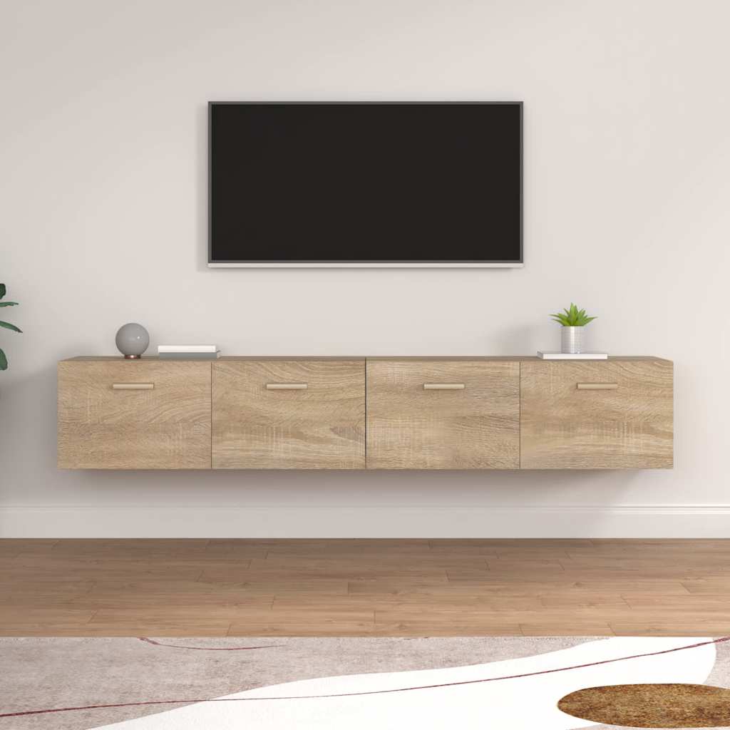 vidaXL Wall Cabinets 2 pcs Sonoma Oak 100x36.5x35 cm Engineered Wood 1