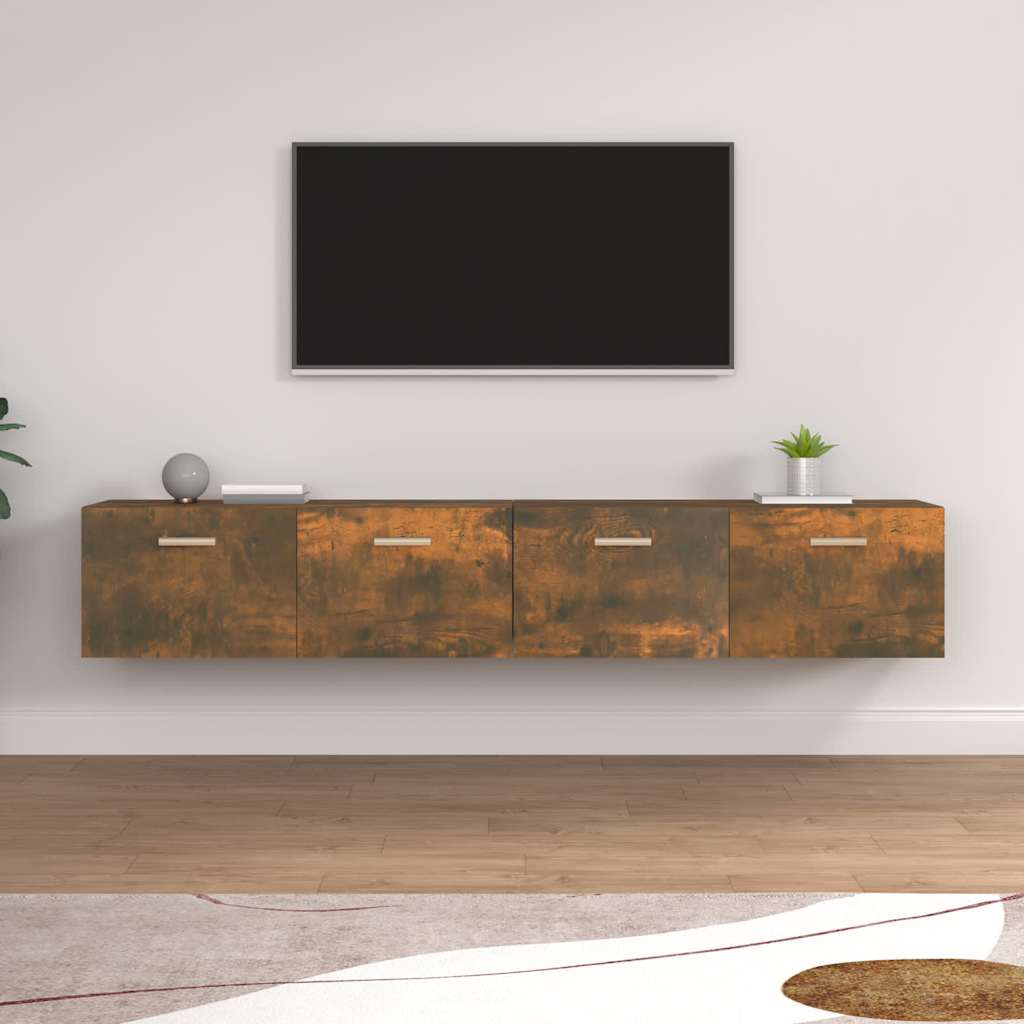 vidaXL Wall Cabinets 2 pcs Smoked Oak 100x36.5x35 cm Engineered Wood 1