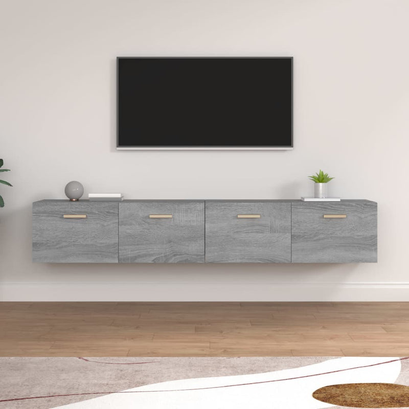 Wall Cabinets 2 pcs Grey Sonoma 100x36.5x35 cm Engineered Wood