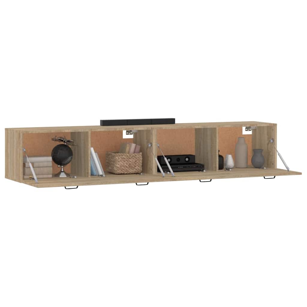 vidaXL Wall Cabinets 2 pcs Sonoma Oak 100x36.5x35 cm Engineered Wood 4