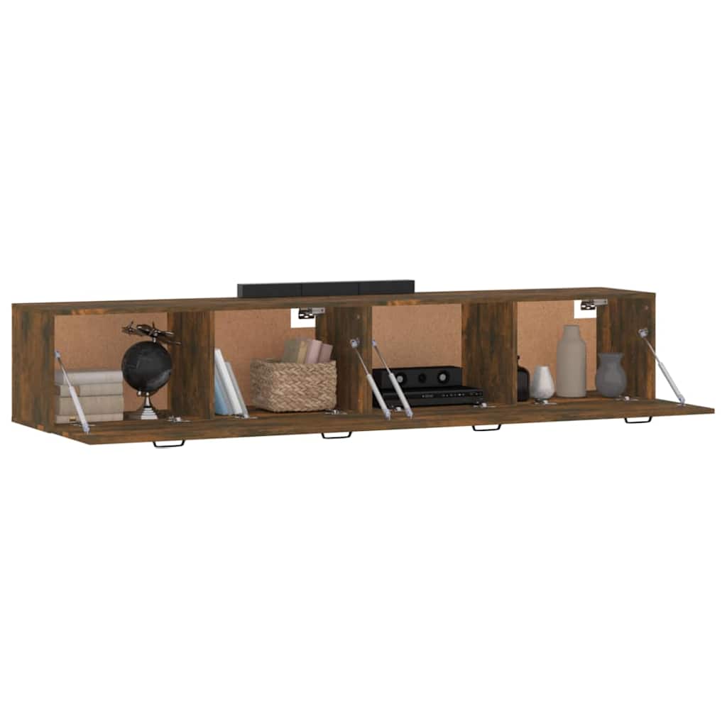 vidaXL Wall Cabinets 2 pcs Smoked Oak 100x36.5x35 cm Engineered Wood 4