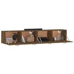 vidaXL Wall Cabinets 2 pcs Smoked Oak 100x36.5x35 cm Engineered Wood 4