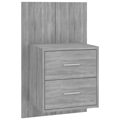 Bed Headboard with Cabinets Grey Sonoma Engineered Wood