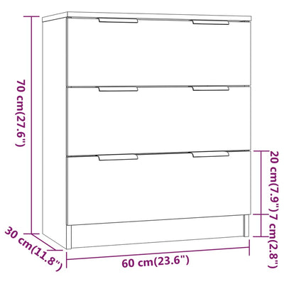 3 Piece Engineered Wood Storage Rack Organizer