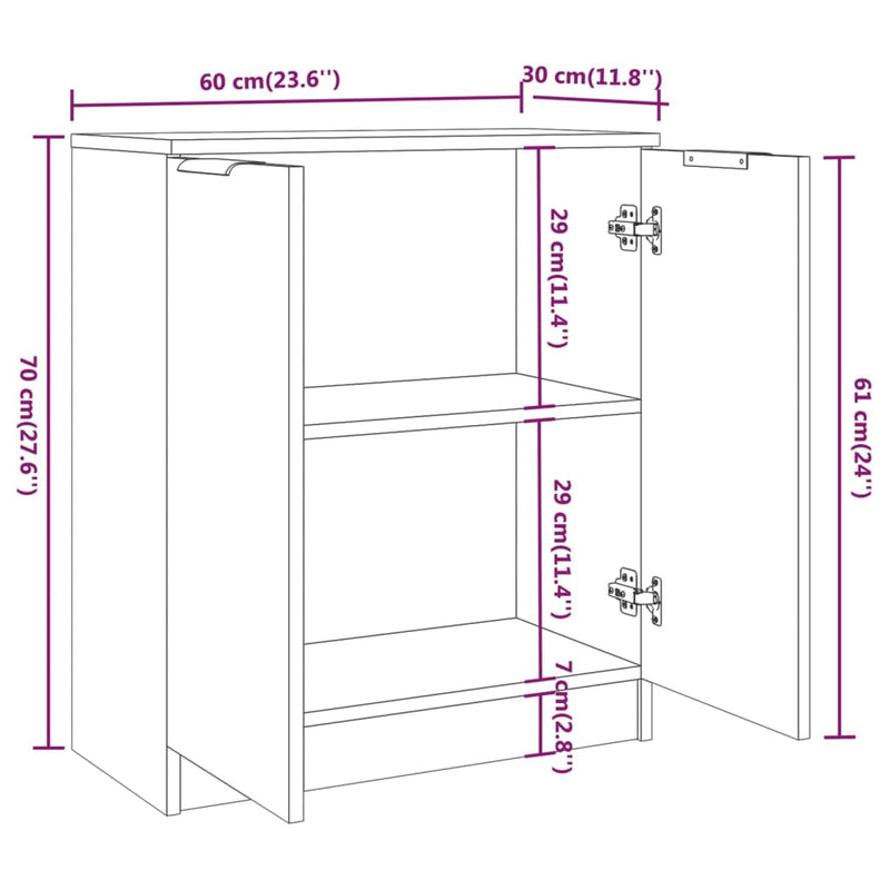 3 Piece Engineered Wood Storage Rack Organizer