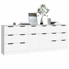 3 Piece Sideboards Engineered Wood White