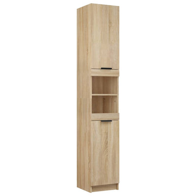 5 Piece Bathroom Cabinet Set Sonoma Oak Engineered Wood