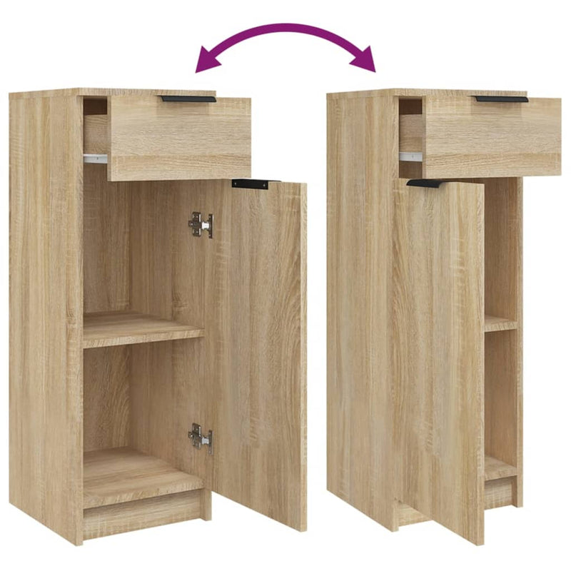 5 Piece Bathroom Cabinet Set Sonoma Oak Engineered Wood