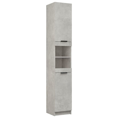 5 Piece Bathroom Cabinet Set Concrete Grey Engineered Wood