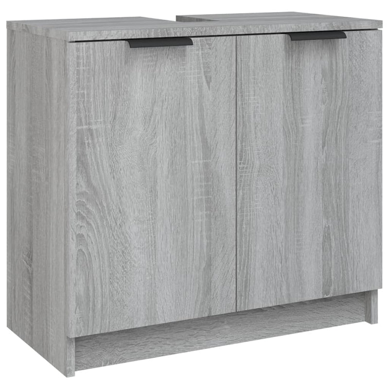 5 Piece Bathroom Cabinet Set Grey Sonoma Engineered Wood