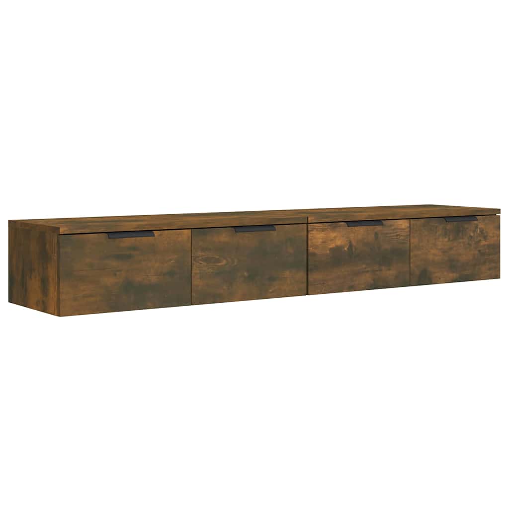 vidaXL Wall Cabinets 2 pcs Smoked Oak 68x30x20 cm Engineered Wood 2