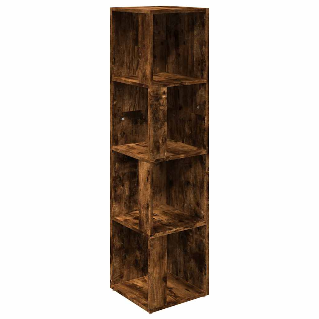vidaXL Corner Cabinet Smoked Oak 33x33x132 cm Engineered Wood 2