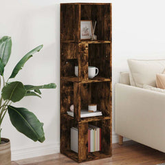 vidaXL Corner Cabinet Smoked Oak 33x33x132 cm Engineered Wood 1