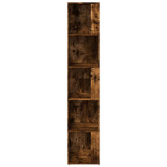 vidaXL Corner Cabinet Smoked Oak 33x33x164,5 cm Engineered Wood 5