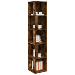 vidaXL Corner Cabinet Smoked Oak 33x33x164,5 cm Engineered Wood 6