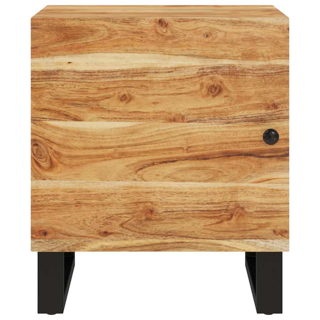 vidaXL Bedside Cabinet | Acacia wood grain, Black 3