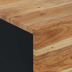 vidaXL Bedside Cabinet | Acacia wood grain, Black 5