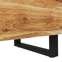 vidaXL Bedside Cabinet | Acacia wood grain, Black 6