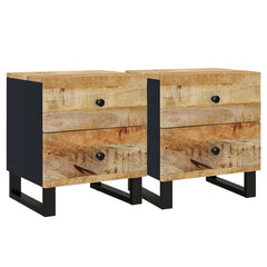 vidaXL Bedside Cabinets 2 pcs 40x33x46 cm Solid Wood Mango 2