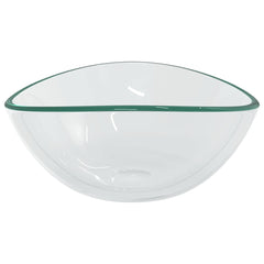 vidaXL Basin Tempered Glass 54.5x35x15.5 cm Transparent 4