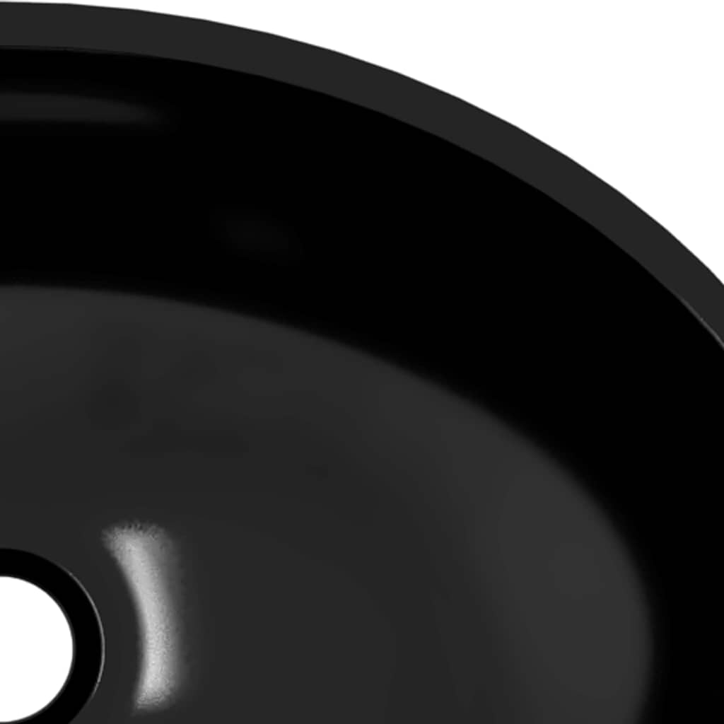 vidaXL Basin Glass 50x37x14 cm Black 6