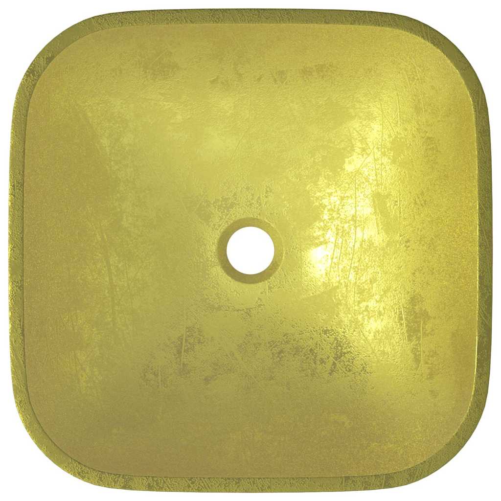vidaXL Basin Glass 42x42x14 cm Gold 4