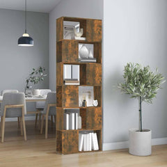 Book Cabinet/Room Divider 60x24x186 cm Smoked oak