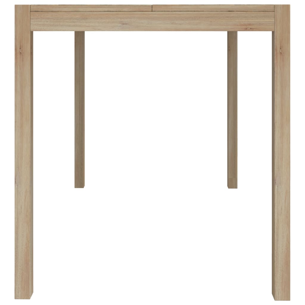 vidaXL Dining Table 110x70x75 cm Solid Wood Acacia 5
