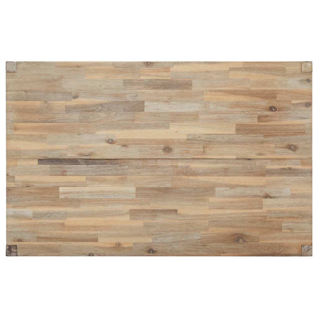 vidaXL Dining Table 110x70x75 cm Solid Wood Acacia 6