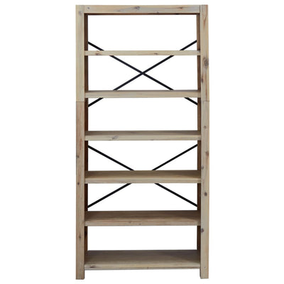 6-Tier Bookcase 80x30x170 cm Solid Wood Acacia