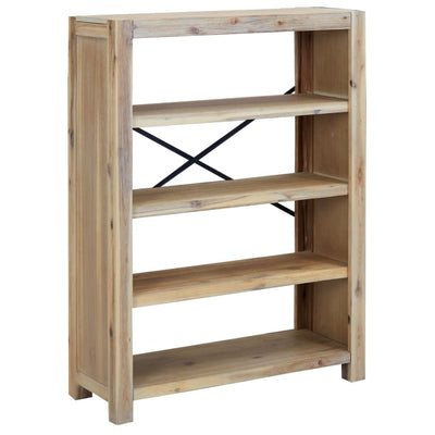 4-Tier Bookcase 80x30x110 cm Solid Wood Acacia